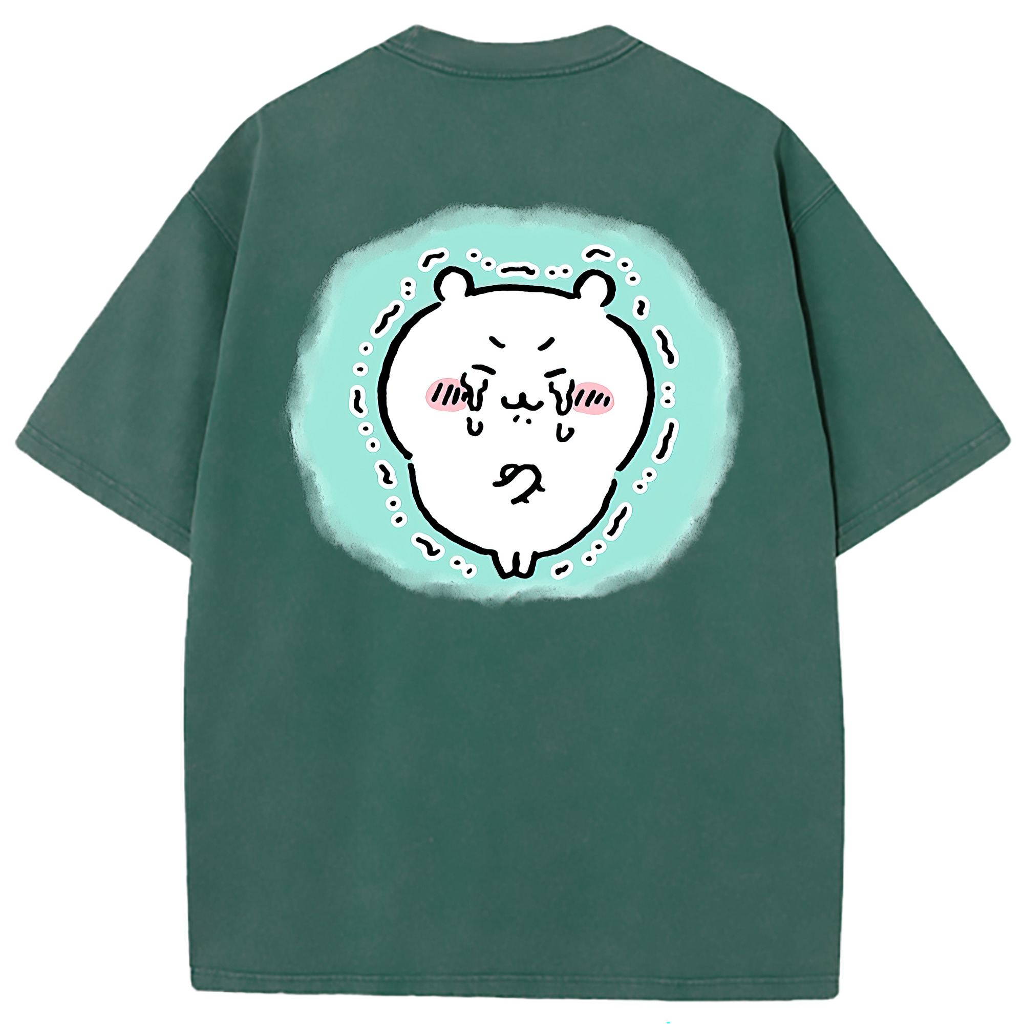 （画像用） ちいかわ ちいかわ Chii-kawa chiikawa 綿100% ヴィンテージ風 半袖Tシャツ（背面プリント）